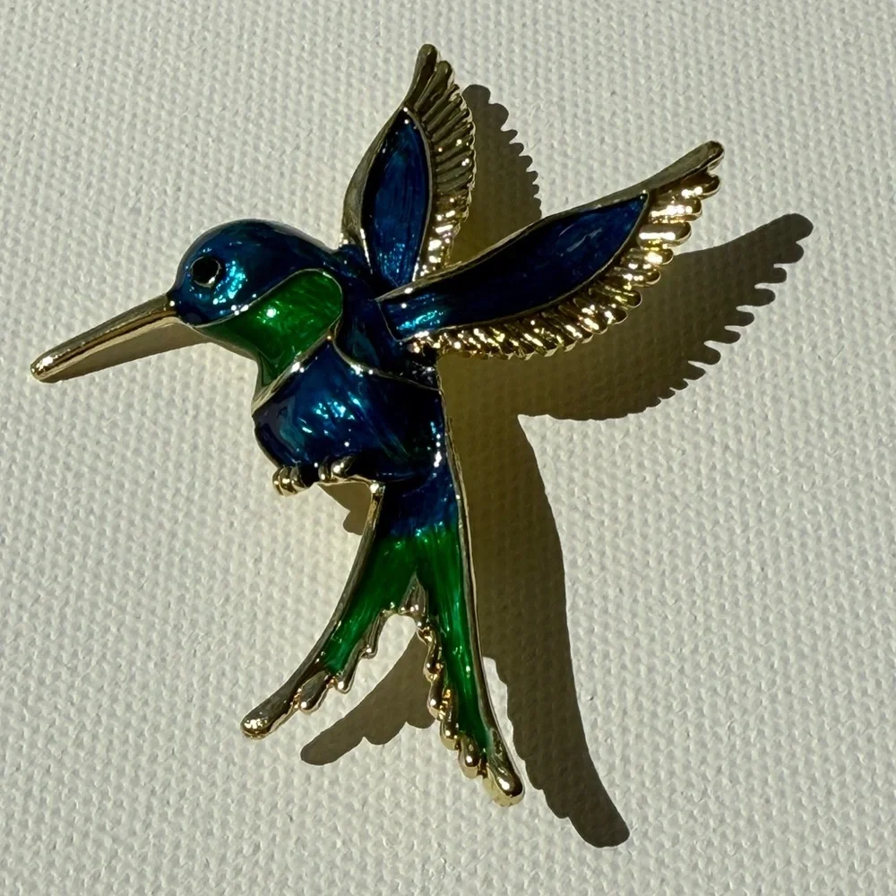 BROOCH Hummingbird Brooch | Enamel Bird Pin Jewelry
Brooch - Picture 9 of 11